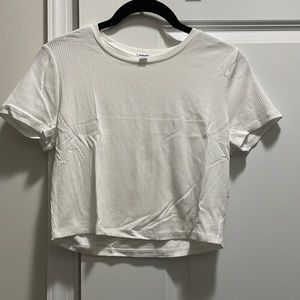 Garage crop top; size L; color: white